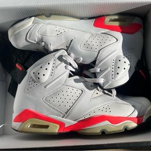 White/Infrared Jordan 6. Good Condition.